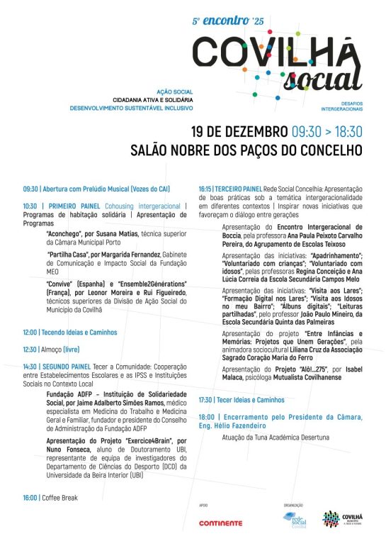 Covilhã Social desafios intergeracionais