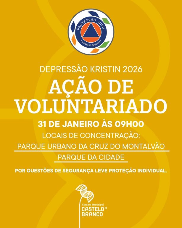 voluntariado Castelo Branco tempestade Kristin