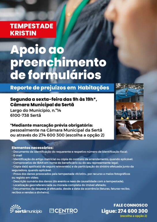 apoio prejuízos habitação Sertã