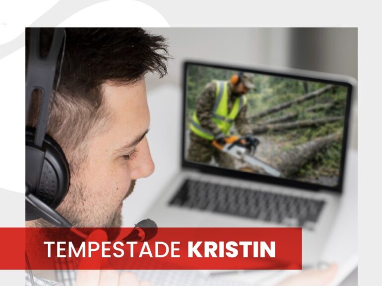 apoio após a tempestade Kristin na Sertã