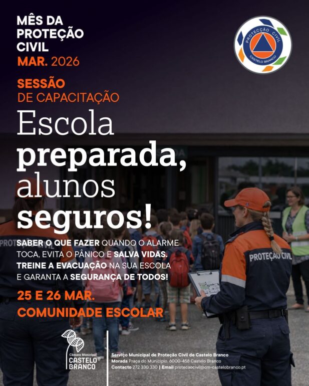 evacuação escolar Castelo Branco