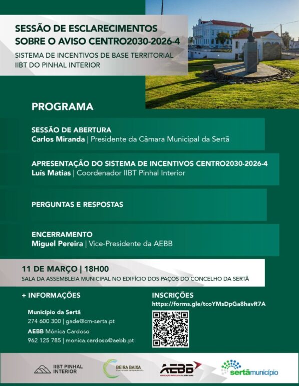 sessão incentivos CENTRO2030 Sertã