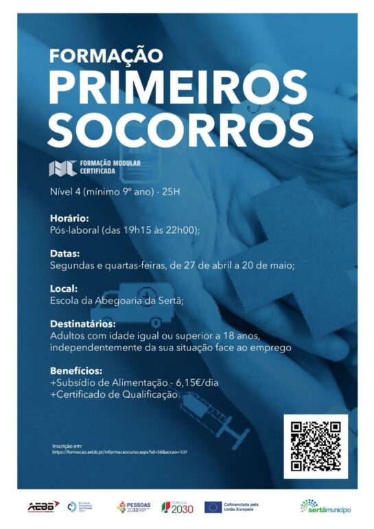 formação primeiros socorros Sertã