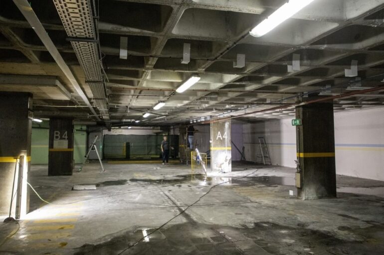 obras estacionamento Centro Cívico Castelo Branco