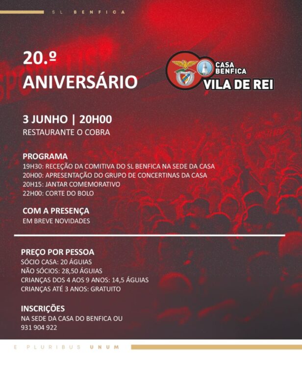 jantar comemorativo Benfica